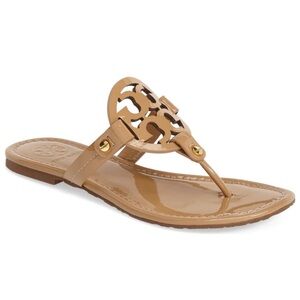 Tory Burch Miller Size 8.5 Patent Leather Sandals